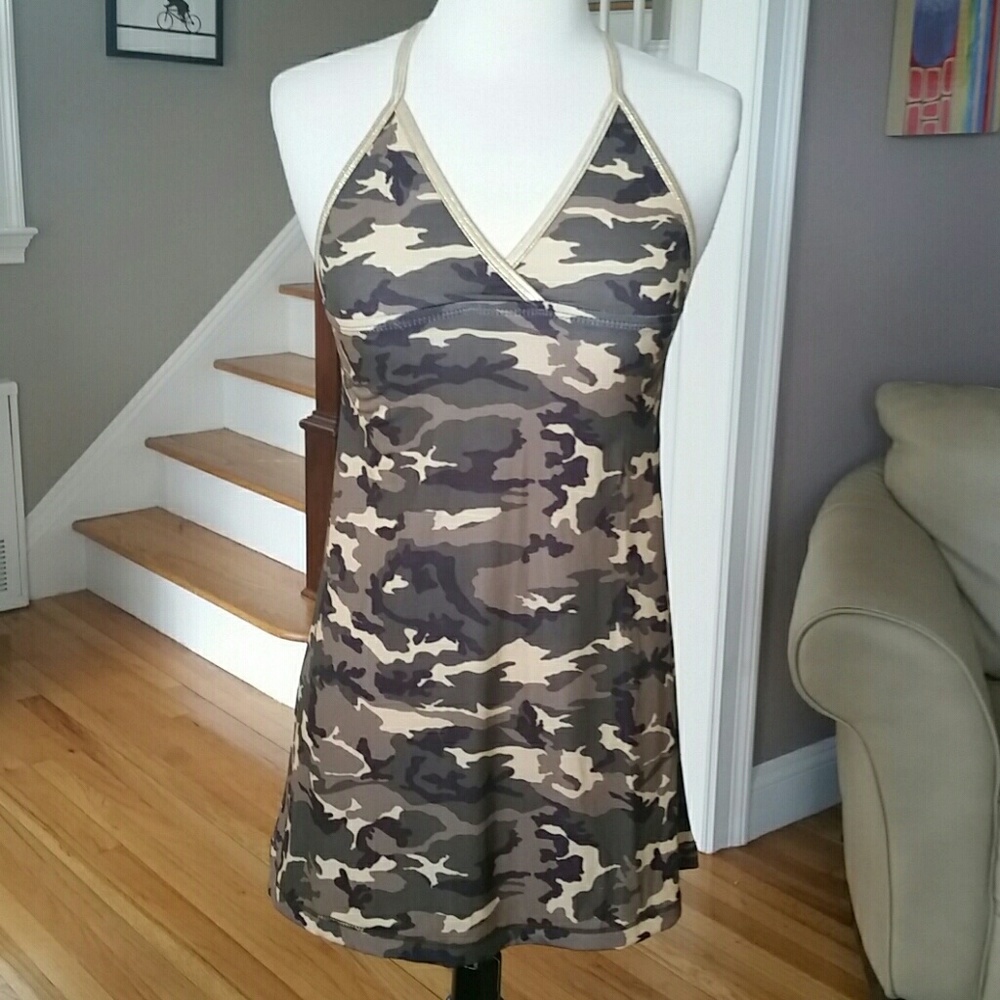 Cruz Swimwear NWT Camouflage Camo Cover Up Dress